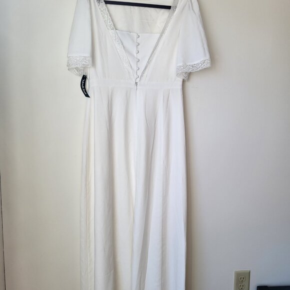 NWT - Size 10 ModCloth White Dress - Lace You Down the Aisle - Picture 6 of 9